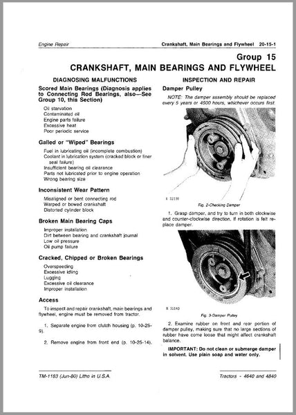 Repair & Service Manual For John Deere Tractor – Choose Your Tractor (Instant Access)